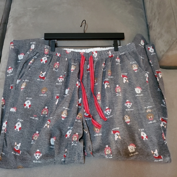 Joyspun Flannel Pajama Pants XL Cute Winter Dogs - Picture 9 of 12
